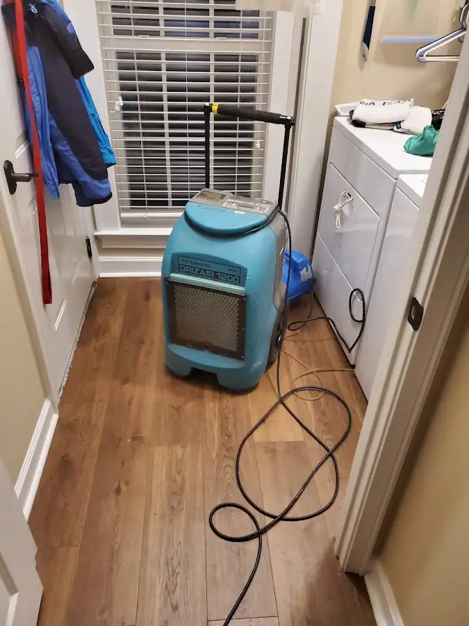Commercial dehumidifier deployed for Flood Damage Cleanup in South Brunswick
