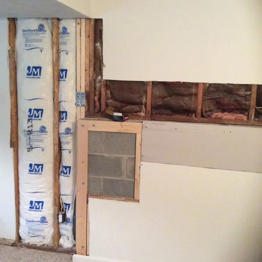 Wall insulation replacement during Contents Cleaning & Restoration in South Brunswick